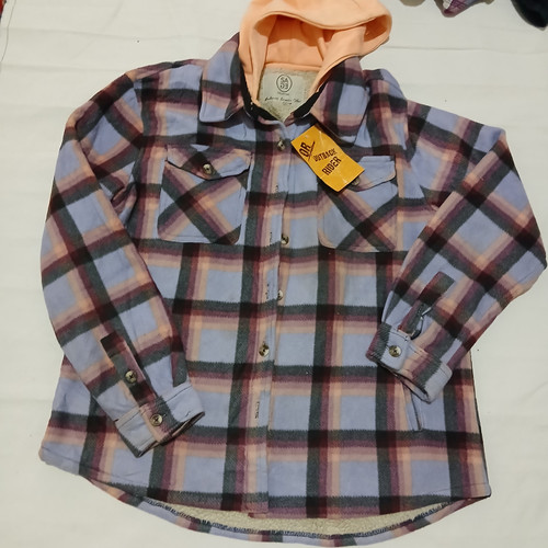 تارتان زنانه ، دکمه خور ، جیب دار ، مخمل